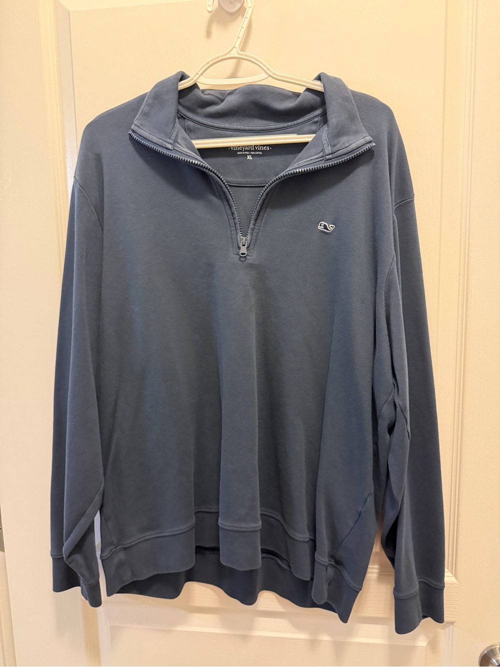 Vineyard Vines Men's Blue Quarter-Zip Pullover Sweater XL